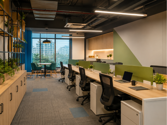 Corporate team working in a managed office space at Marathahalli Bengaluru